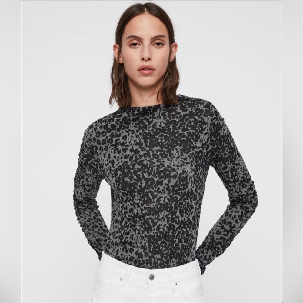 allsaints francesco leo roll neck